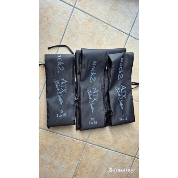3 housse mack2 pour canne a carpe 10"