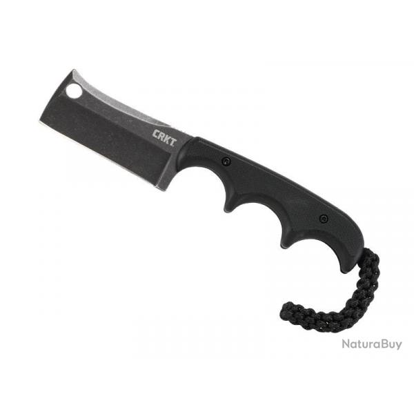 BEL2025 COUTEAU DE COU CRKT "MINIMALIST CLEAVER BLACKOUT" LAME 5.5CM ACIER BLACKWASH NEUF