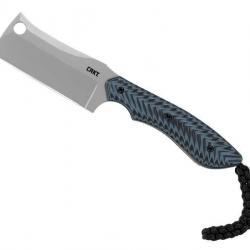 BEL2031 COUTEAU DE COU CRKT "S.P.E.C" LAME CLEAVER 6CM ACIER BEAD BLASTED MANCHE G10 BLEU/NOIR NEUF