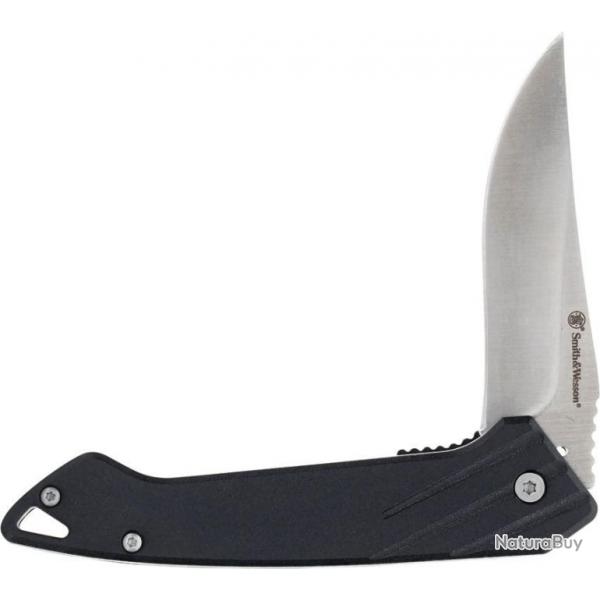 Couteau Smith&Wesson Black Ops Recurve Lame Acier Inox Manche Polymre Linerlock Clip SW1205899