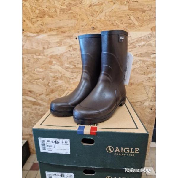 Bottes Aigle Bison L2 (brun) - HILMAR SUPER DESTOCK !!!