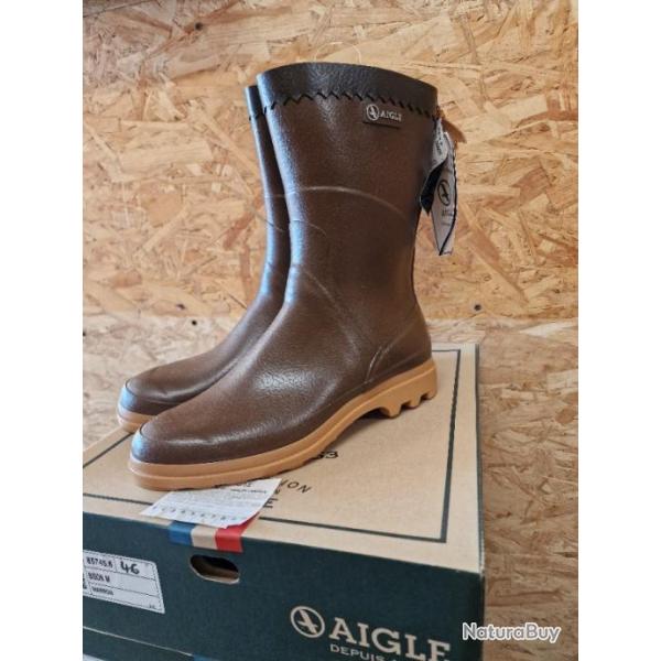 Bottes Aigle Bison M (marron) - HILMAR SUPER DESTOCK !!!