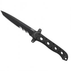 BEL2038 POIGNARD CRKT "M16-13FX" LAME FORME TANTO SEMI DENTEE 12CM ACIER CARBONE + ETUI NEUF