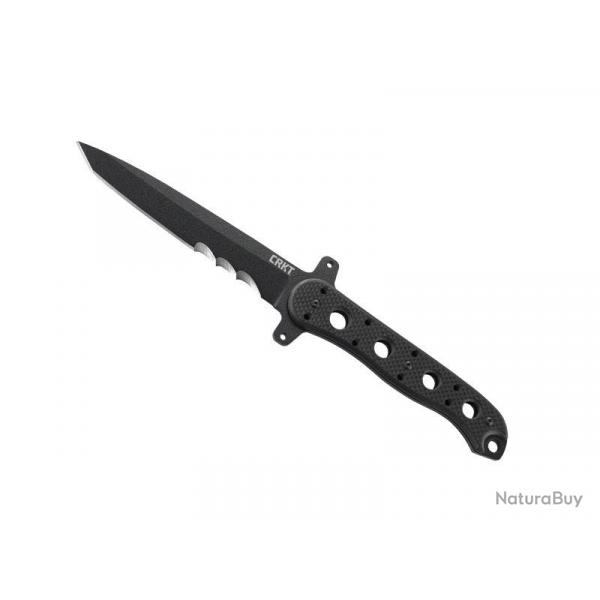 BEL2038 POIGNARD CRKT "M16-13FX" LAME FORME TANTO SEMI DENTEE 12CM ACIER CARBONE + ETUI NEUF