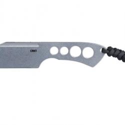 BEL2042 POIGNARD CRKT "RAZEL CHISEL" TOUT ACIER STONEWASHED LAME CHISEL 6CM + ETUI NEUF