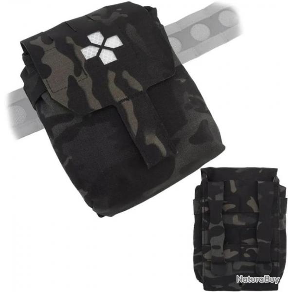 IFAK Kit de traumatologie Sac EDC avec ceinture tactique-*Black Camo- LIVRAISON GRATUITE !!