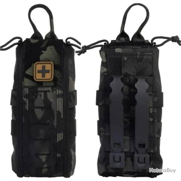 Pack de traumatologie Molle tactique extrieur-*Camouflage noir - LIVRAISON GRATUITE !!