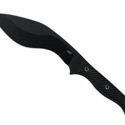 BEL2063 KUKRI CRKT "CLEVER GIRL" LAME 19.5CM ACIER CARBONE NOIR MANCHE G10 NOIR + ETUI NEUF