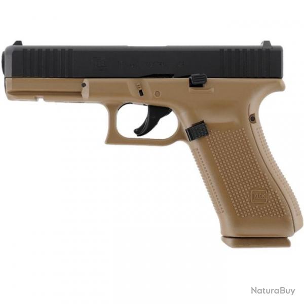 Pistolet  blanc GLOCK 17 gen5 cal.43 coyote french army paintball t4e dition limite