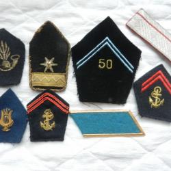 lot de 8 pattes de col militaires