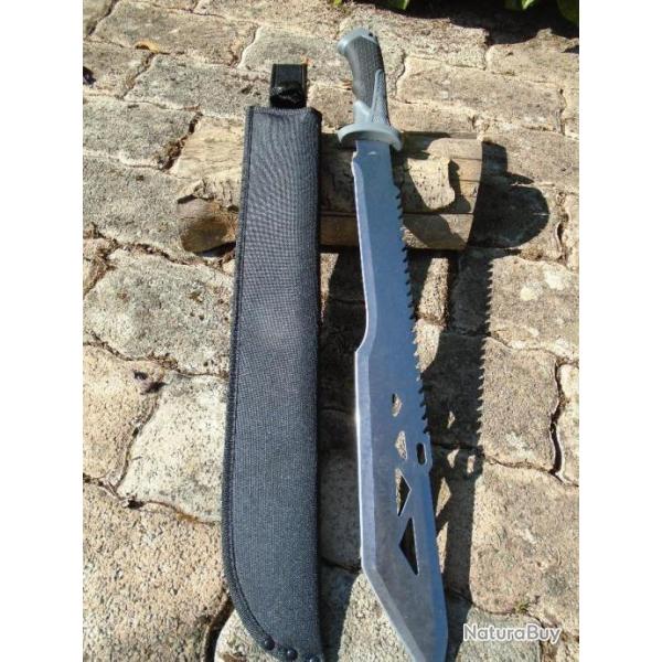 Machette Spartan Lame Acier 3Cr13 Satin Manche Abs Etui Nylon Sabre Epe Tactical Grosse Lame TantoA