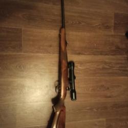 Carabine belge cal7,64 culasse type mauser + lunettes zeiss 4x32 avec montage rapide