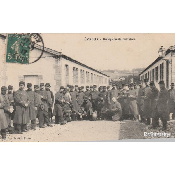 CPA - VREUX - Baraquements Militaires N734