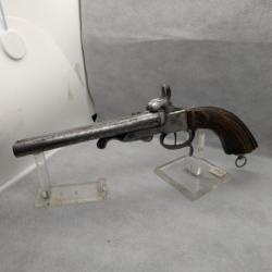 beau et grand PISTOLET DE VENNERIE 35 CM 19 EM  A CLEF