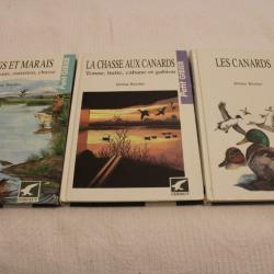 Lot 3 livres 2tangs et marais, la chasse aux canards, les canards