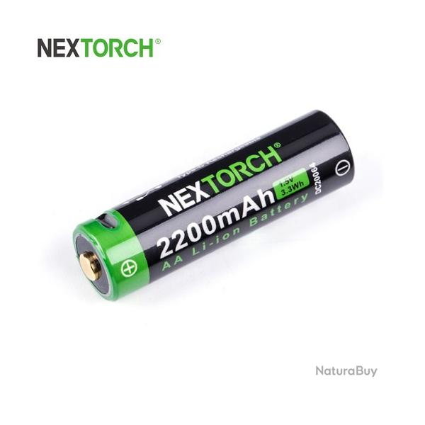 Batterie Nextorch LR06 (AA) 1.5V 2200mAh port USB-C intgr