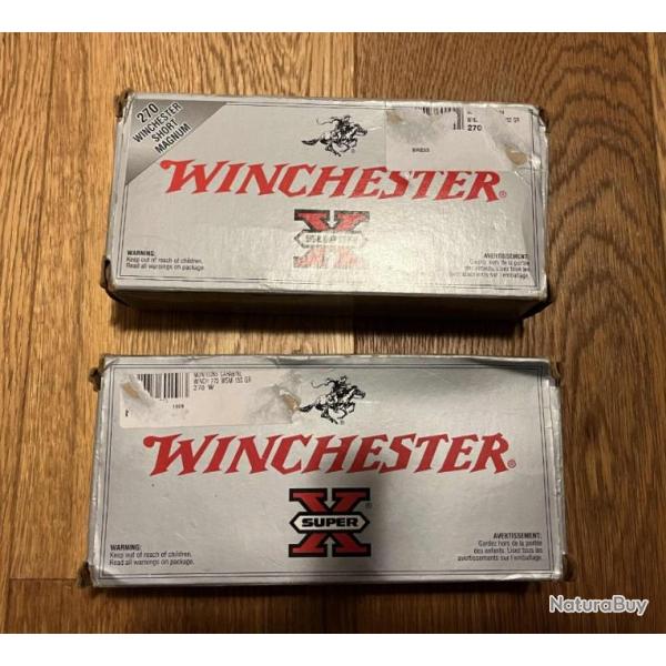 Lot de 26 balles de .270 wsm - Winchester 150 grs POWER POINT CXP2