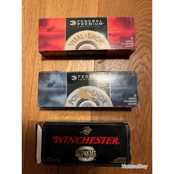 Lot de 51 balles de .270 wsm Winchester et Federal 130 et 140 grs