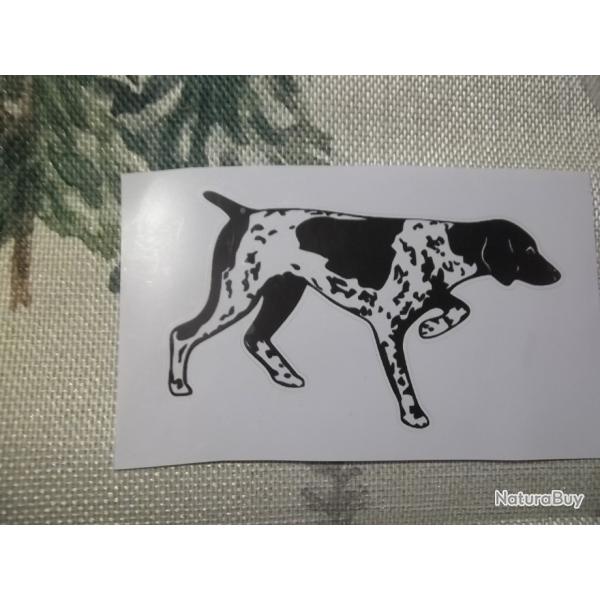 Autocollant chien d"arrt braque allemand