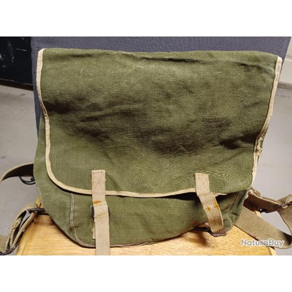 Authentique ancienne musette militaire TTA mod. 51 1er type - Indochine Algrie