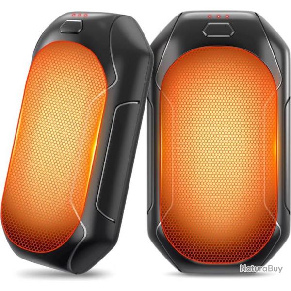 Chauffe Main Rechargeable 2 Packs Chauffrette Main Reutilisable de Poche Chauffe-Main Electrique