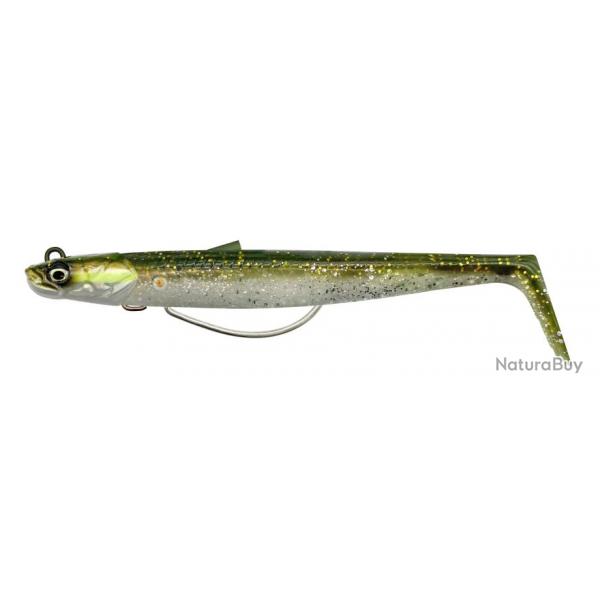 Leurre Souple SAVAGE GEAR Sandeel V2 Wl 11.5cm 2+1 Green Silver