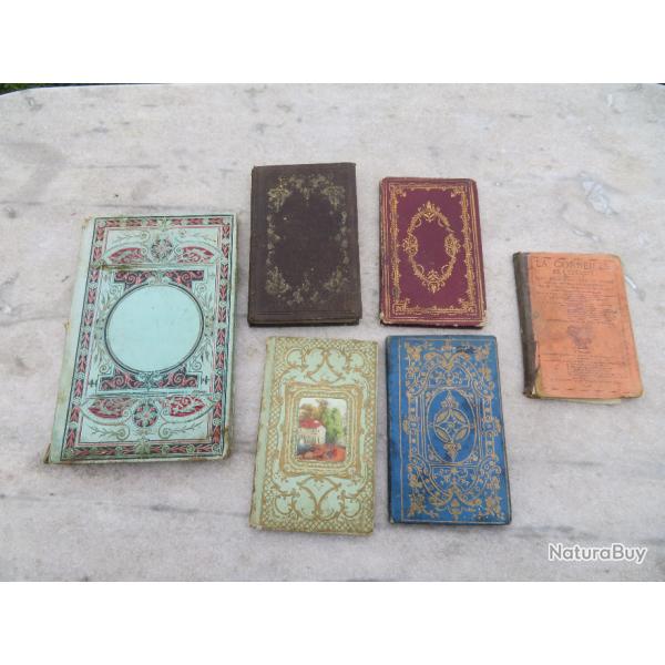 Lot de 6 Authentique ancien livres d'poque milieu XIX  fin XIX - FRANCE (vers 1850  1900).