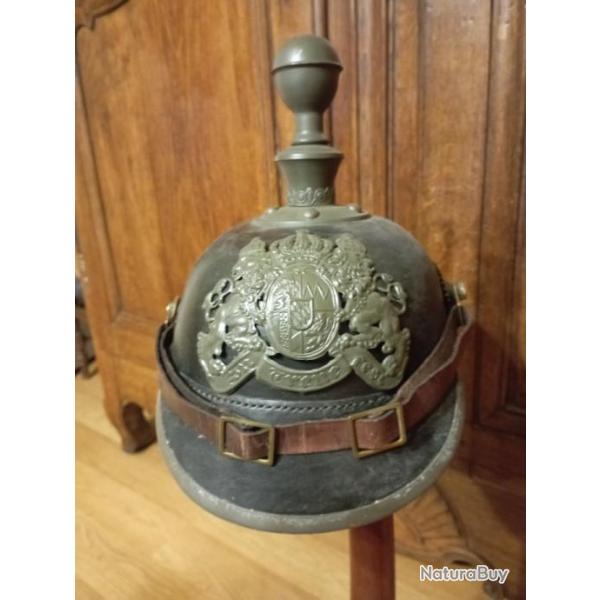 Ancienne rplique de casque Bavarois d'artillerie.