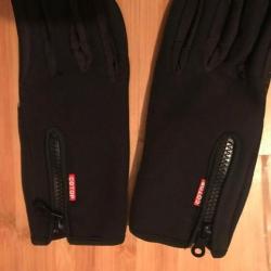 Gants d'Hiver Écran Tactile Antidérapants Coupe-Vent Taille M Noir Unisexe