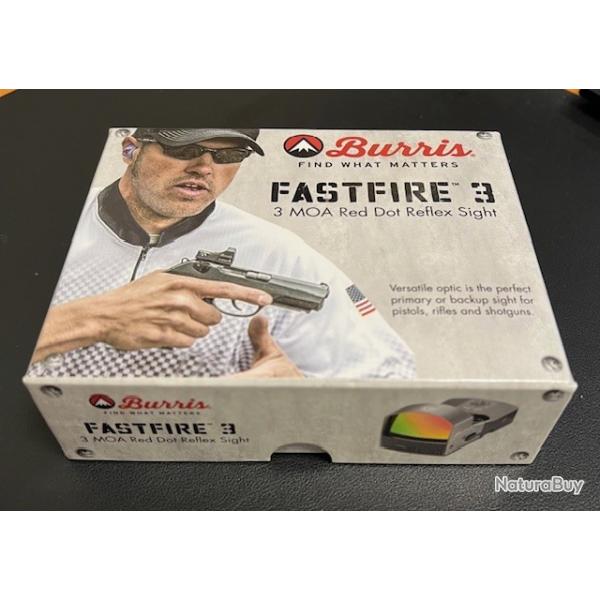 BURRIS FASTFIRE III - POINT ROUGE 3 MOA - MONTAGE PICATINNY DEMONTABLE