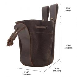 Sac en cuir de buffle à proximité durable -*CAFE-- LIVRAISON GRATUITE !!