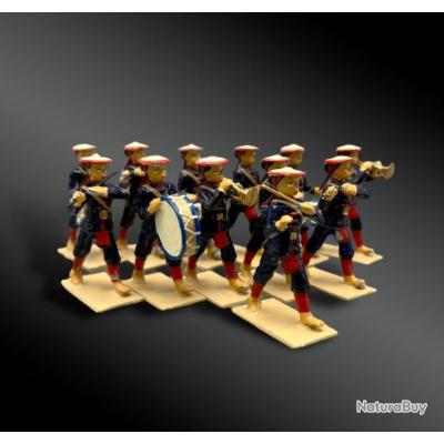 Soldats LUCOTTE Turcos Algériens Musiciens - Colonies Françaises - Figurines Plomb 60mm