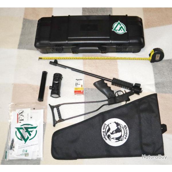 Carabine monocoup pliante Chiappa Little Badger +COFFRET + silencieux + POINT ROUGE  Cal. 22LR