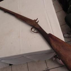 FUSIL DE CHASSE A PISTON A RESTAURER SIGNE DEVISME A PARIS