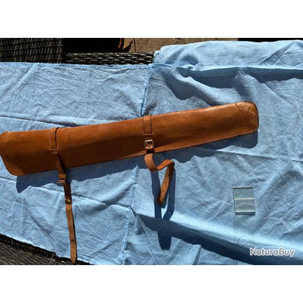 scabbard, fourreau pour carabine en cuir, belle fabrication, type western