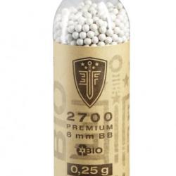 BILLES BBS 6MM ELITE FORCE BIO BLANCHE 0.25G BOUTEILLE X2700