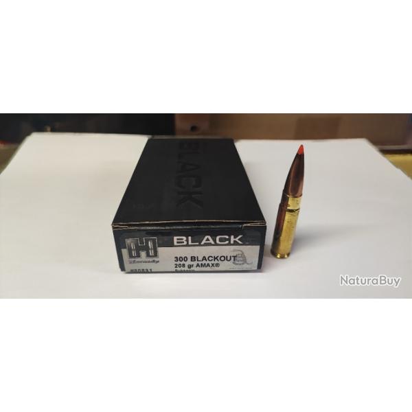 20 BALLES HORNADY - 300 BLACKOUT (BLK) - 208GR AMAX