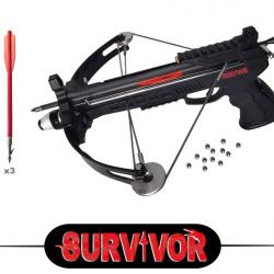 Kit pistolet arbalète à poulies Survivor 40 LBS / 160 FPS