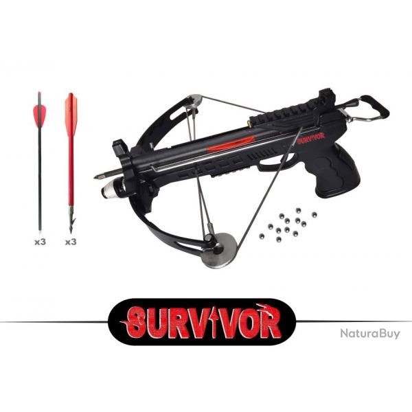 Kit pistolet arbalte  poulies Survivor 40 LBS / 160 FPS