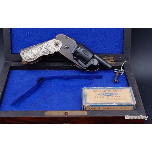 REVOLVER GALAND MODELE NOVO CALIBRE 5MM CF PAR D.D. OURY - BELGIQUE XIX Bon  XIX eme Belgique Categ