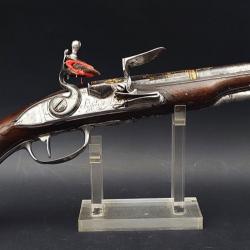 PISTOLET A SILEX OFFICIER EPOQUE LOUIS XV PAR PUIFORCAT A PARIS 1756-1775 - FRANCE XVIIIè France Trè