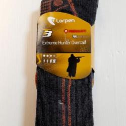 Chaussettes LORPEN T3 PRIMALOFT Extreme Hunter Overcalf HAUTE ANTRACITE Taille M L XL