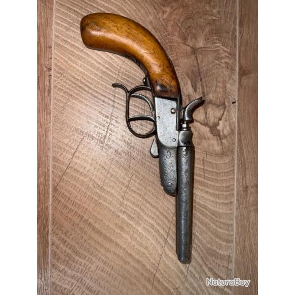 Pistolet  chiens  deux coups. Cal: 320
