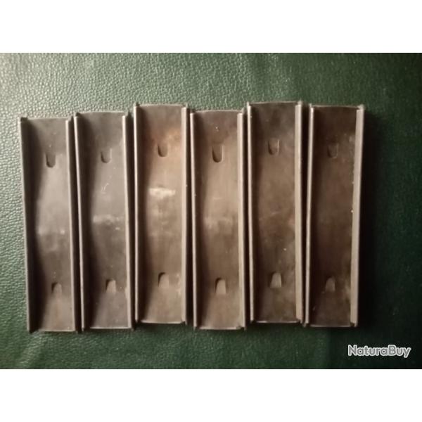 Lot de 6 clips 5 coups acier pour Mauser type 98