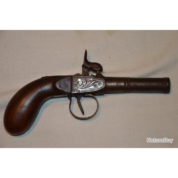 SUPERBE PISTOLET DE GOUSSET A BALLE FORCEE-EPOQUE 1830/1850