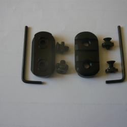 Lot de deux rails  de 3 slots pour montage  M - LOOK   ( 3 emplacements )