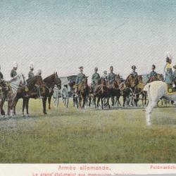 CPA - ARMEE ALLEMANDE GRAND'ETAT-MAJOR AUX MANOEUVRES IMPERIALES-N°757