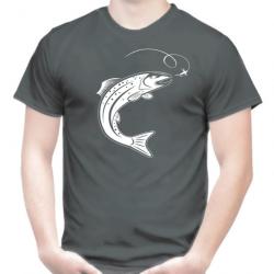 T-SHIRT TRUITE pêche à la mouche Leurre Hameçon carnassier Toc Idée cadeau pêcheur Noël Anniversaire