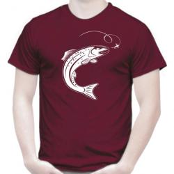 T-SHIRT TRUITE pêche à la mouche Hameçon Leurre Toc carnassier Idée cadeau pêcheur Anniversaire Noël