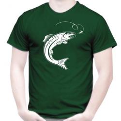 T-SHIRT TRUITE carnassier pêche à la mouche Leurre Hameçon Toc Idée cadeau pêcheur Noël Anniversaire